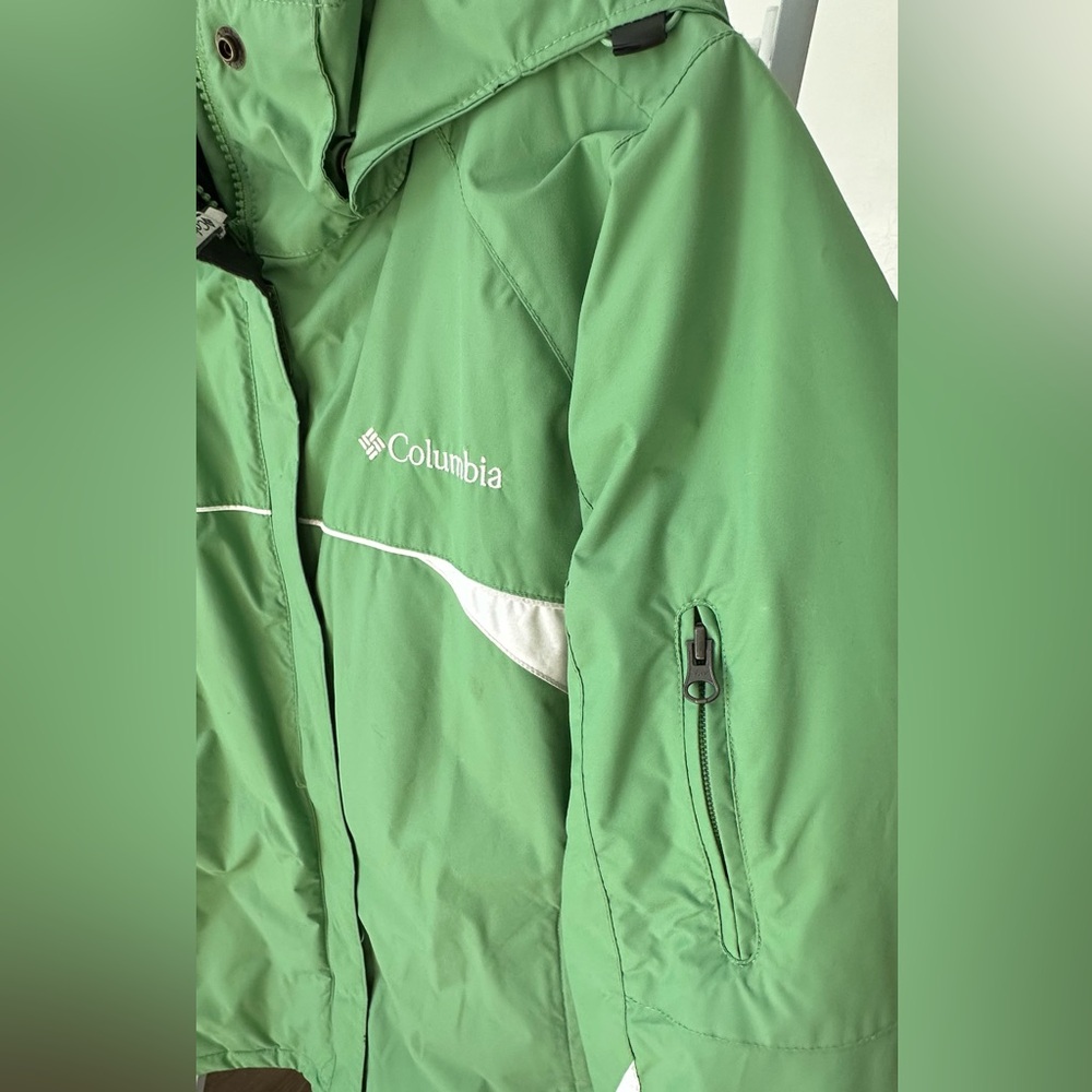 Columbia Sportswear Company Coat Womens Jacket Green Fleece Lined Full Zip - Picture 2 of 13